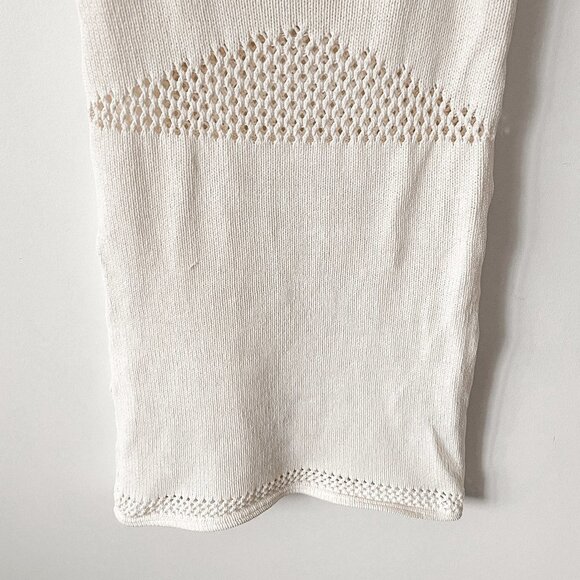 Zara Crochet Knit Mini Dress Ecru White  Size Small - Picture 4 of 7